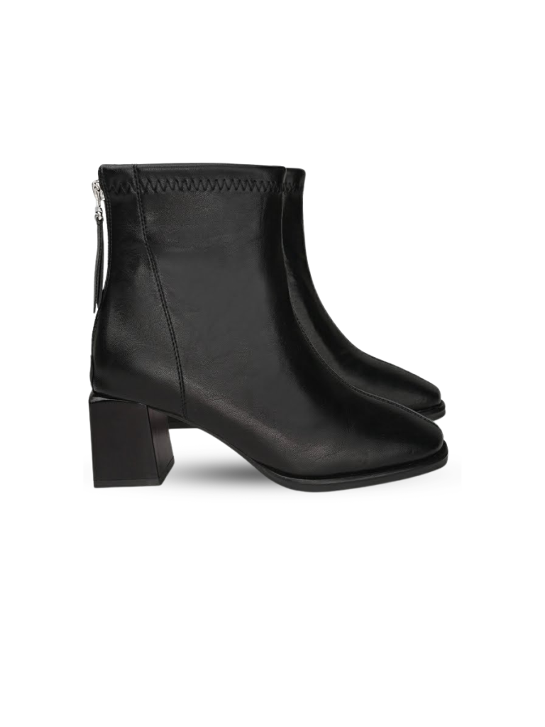 Giày ankle boots nữ da trơn